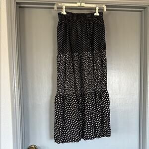 Vintage By Choice Sport Women's Long Tiered Prairie Skirt sz M Elastic Waist